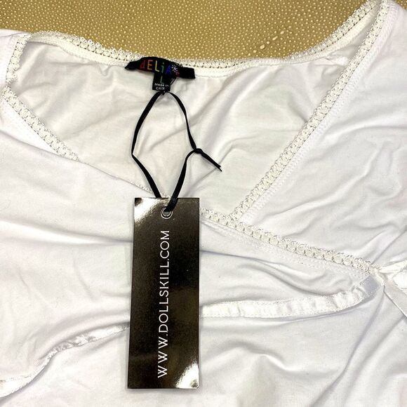 dELiA*s by Dolls Kill Pretty Fly Wrap Front Crop Top - Picture 5 of 10